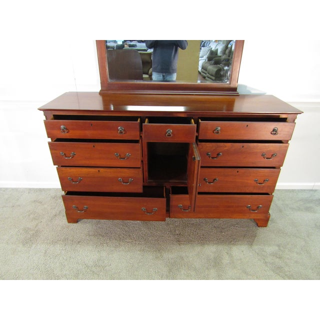 1990s Lexington Bob Timberlake Solid Cherry Dresser With Mirror For Sale - Image 5 of 10