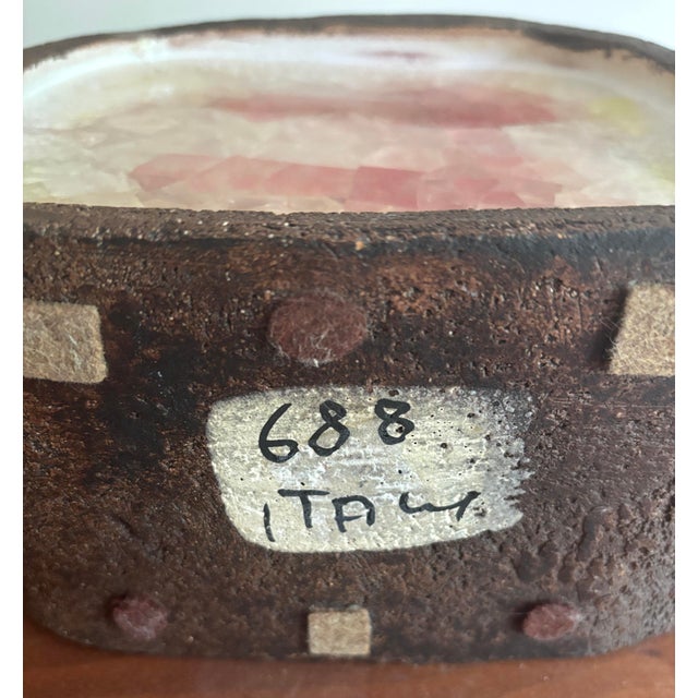 1960s Aldo Londi Bitossi Huge Fritte Pottery Fused Glass Vase For Sale In Raleigh - Image 6 of 6