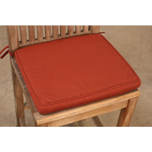 BenchSmith Set of Four 'Buckingham' Teak Outdoor Bar Stools For Sale In Philadelphia - Image 6 of 18