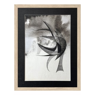 Eugène Eechaut, Surrealist Composition. 1971, Ink on Paper For Sale