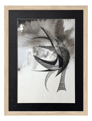 Eugène Eechaut, Surrealist Composition. 1971, Ink on Paper