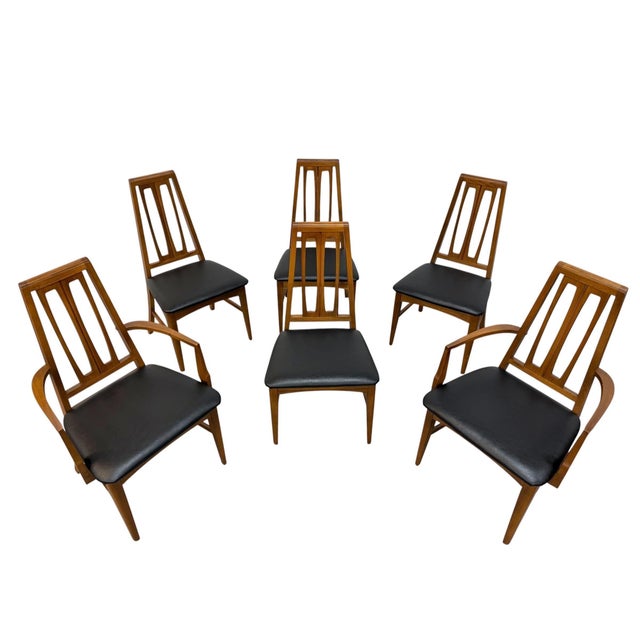 Young Manufacturing Mid-Century Modern Young MFG Co. Walnut Dining Chairs - Set of 6 - Restored! For Sale - Image 4 of 10