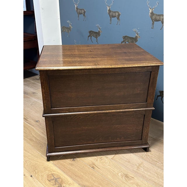 Antique oak drawing cabinet / map cabinet / architect's cabinet. Entirely in perfect condition. Cabinet consists of 2...