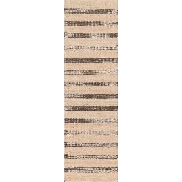 2020s Novogratz Montauk Charcoal Hand Woven 2'3" X 10' Runner For Sale - Image 5 of 7