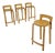 Vintage Wooden Stools by Alvar Aalto for Artek, 1970s, Set of 4 For Sale