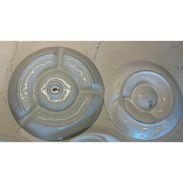 Vintage French and Portuguese Artichoke/Oyster/Sushi Porcelain Plates - Mixed Set of Six For Sale In Houston - Image 6 of 7