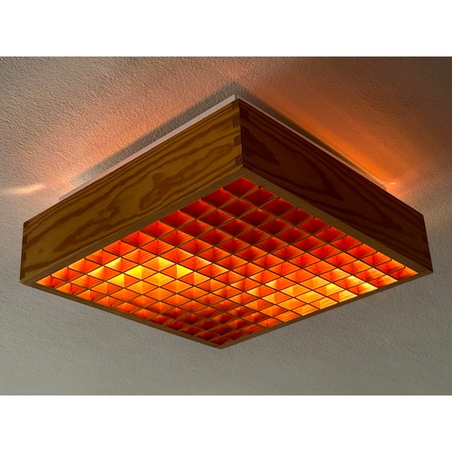 Mid-Century Modern Pine Wood Flush Mount, Sweden, 1970s For Sale - Image 15 of 18