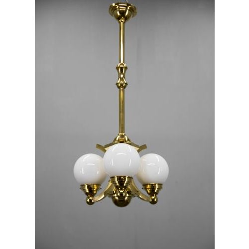 Art Deco Chandelier from Gocar, 1910s For Sale - Image 4 of 13