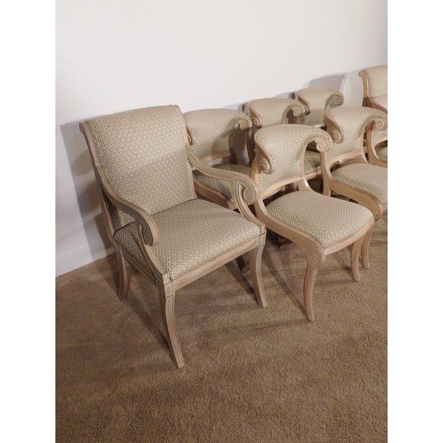 Vintage Set of 8 Casa Stradivari Nyc Custom Klismos Dining Chairs 2 Arms 6 Sides For Sale - Image 10 of 18