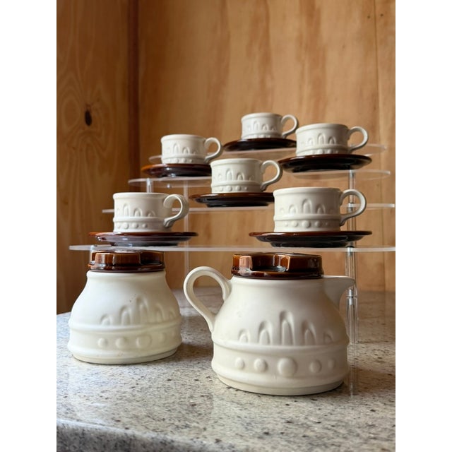 Vintage British Carlton Ware Coffee Set in Ceramic, 1970s, Set of 14 For Sale - Image 13 of 17