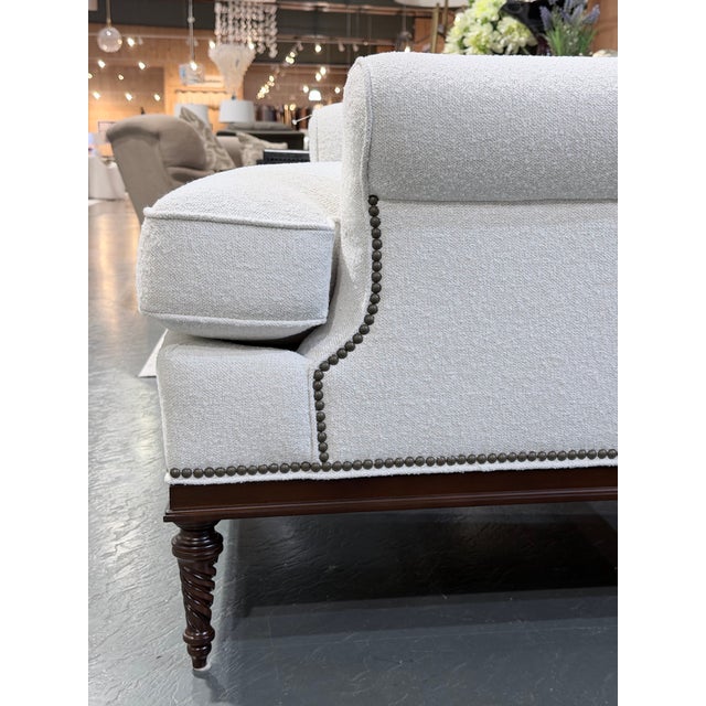 Pair of Lillian August Shelley Bouclé Lounge Chairs For Sale - Image 10 of 12