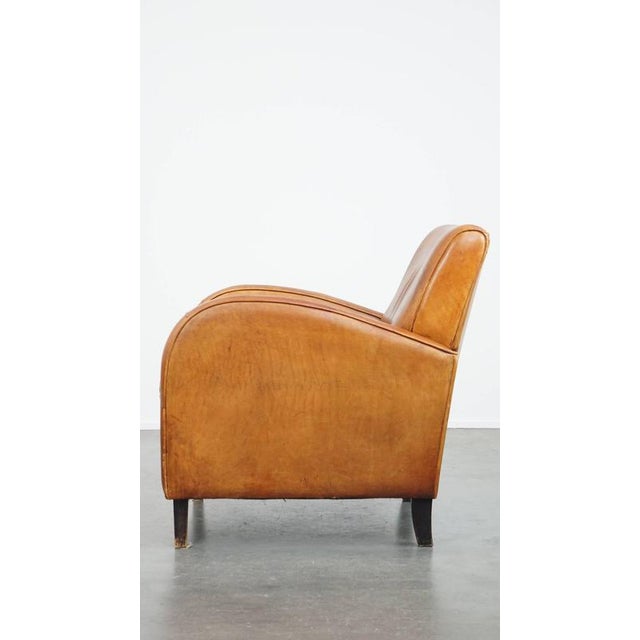 Vintage Leather Club Chair For Sale - Image 5 of 12