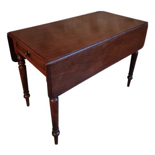 Antique English Mahogany Drop-Leaf Table For Sale