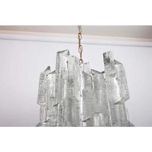 Kalmar Vintage Murano Ice Glass Chandelier from Kalmar, 1970s For Sale - Image 4 of 17