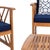 2020s Fontana 4-Piece Outdoor Set, Natural/Navy Cushion With Blue & White Mosaic Pillows For Sale - Image 5 of 10