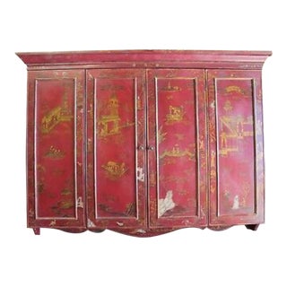 Maitland Smith Chinoiserie Wall Cabinet For Sale