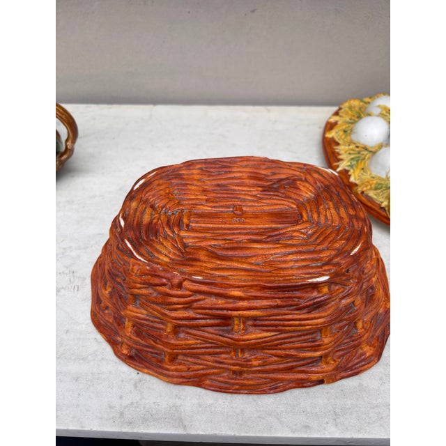 White Austrian Majolica Porcelain Eggs Basket Tureen Circa 1890 For Sale - Image 8 of 11