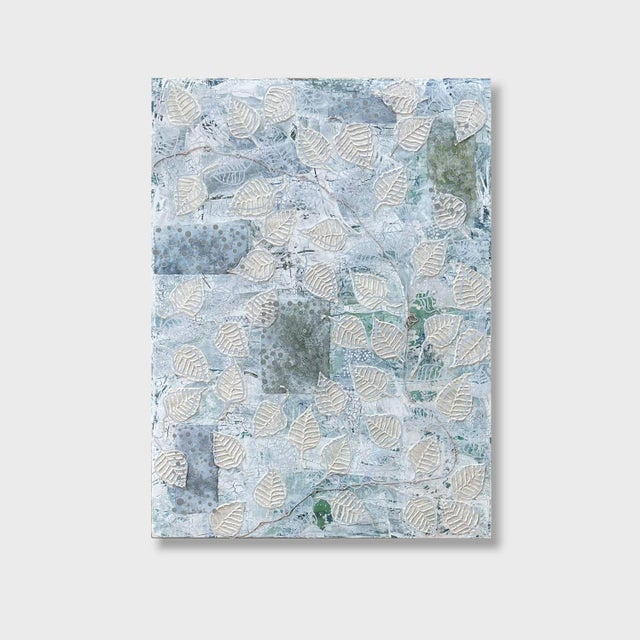 This is a one of a kind original mixed media (Acrylic, handmade Japanese paper, ink, plexiglass) abstract composition by...