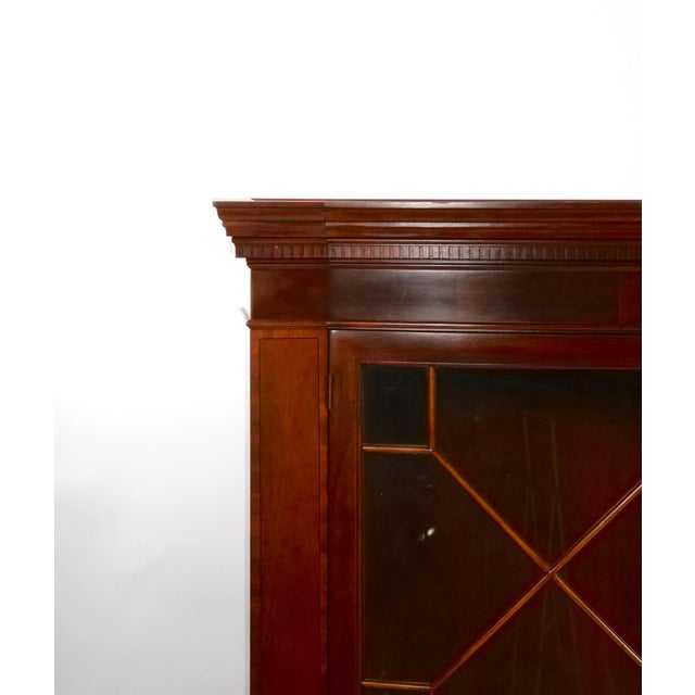 Early 20th Century Mahogany Wood Demilune Shape Historical Charleston Cabinet For Sale In New York - Image 6 of 16