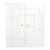 Matthew Izzo Home Judd Matte White Lacquer Storage Cabinet With Lucite and Brass Knobs For Sale