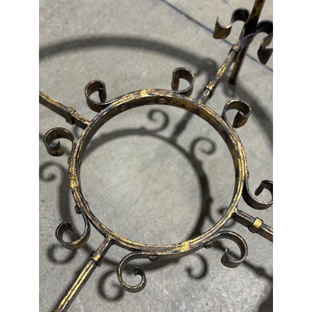 1960s Hand Forged Wrought Iron Coffee Table in the Style of Gilbert Poillerat For Sale - Image 10 of 16
