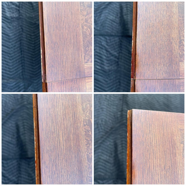 Vintage Thomasville Mystique Asian Chinoiserie 108" Burl Top Dining Table & Leaves For Sale - Image 12 of 12