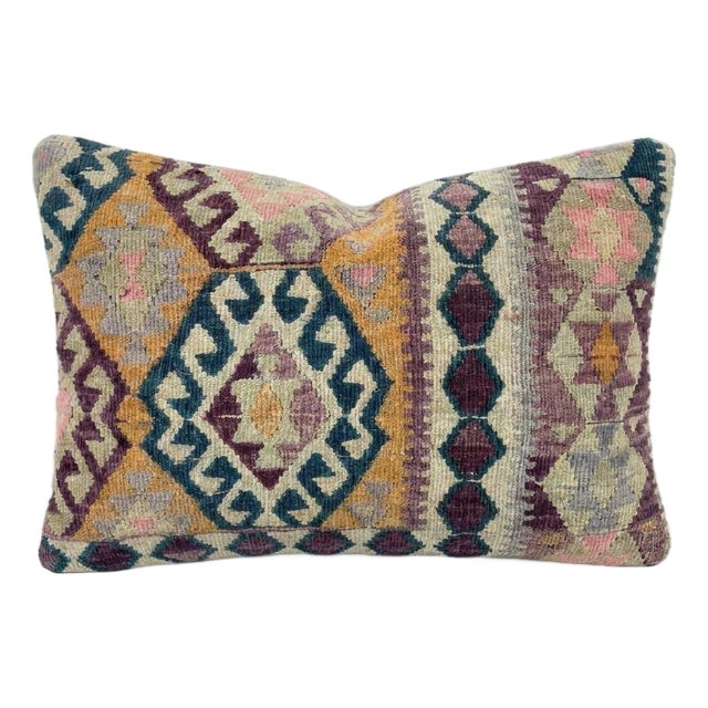 Striped Turkish Kilim Pillow Cover 19'' X 24'' For Sale