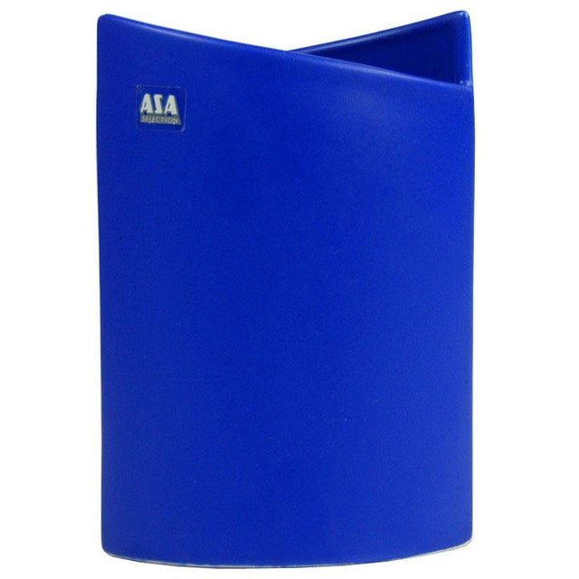 Blue Vintage Ceramic Cobalt Blue Vase from Asa, Germany, 1980s For Sale - Image 8 of 8