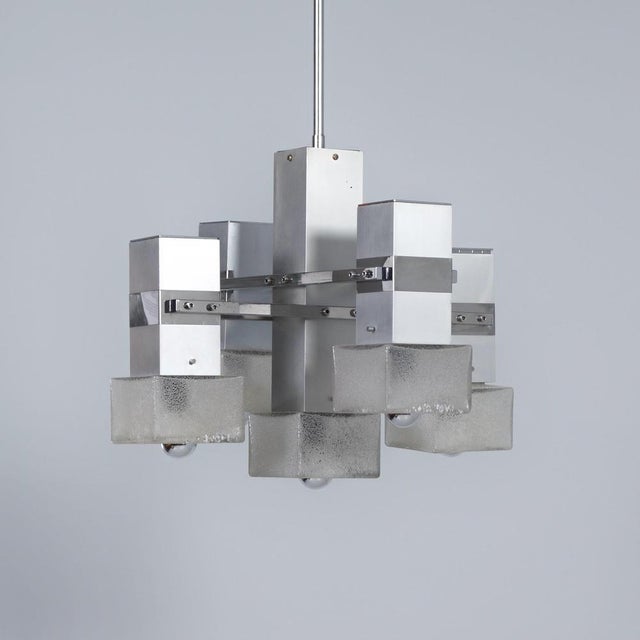 Modern Italian Cube Pendant by Gaetano Sciolari, 1970s For Sale - Image 3 of 11