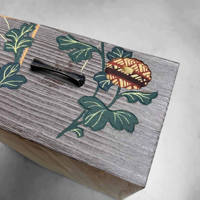 Vintage Tansu Storage Cabinet with Floral Decor, 1960s For Sale - Image 12 of 18