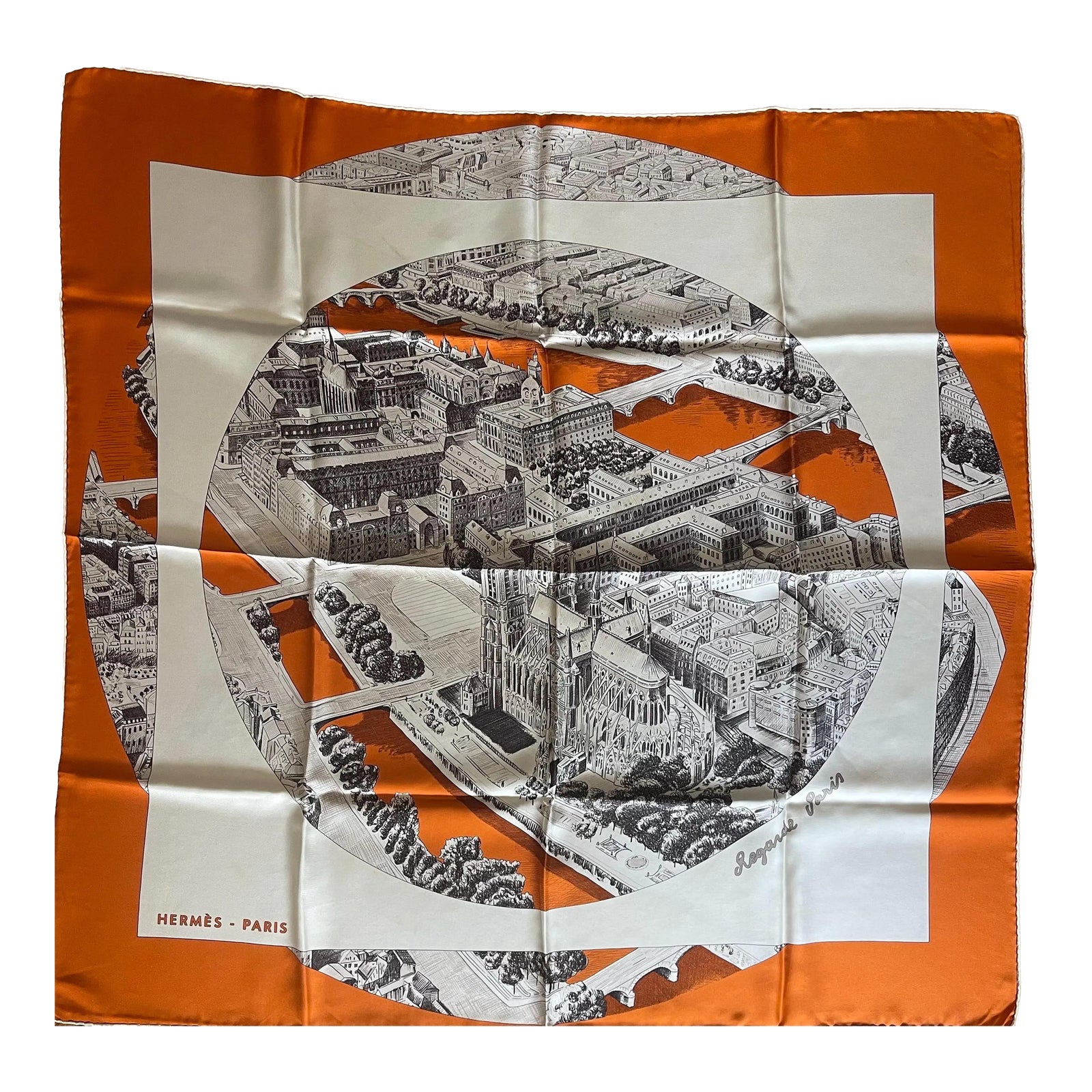HERMES PARIS スカーフ Hermes Regarde Paris Silk Scarf 2006 | Chairish