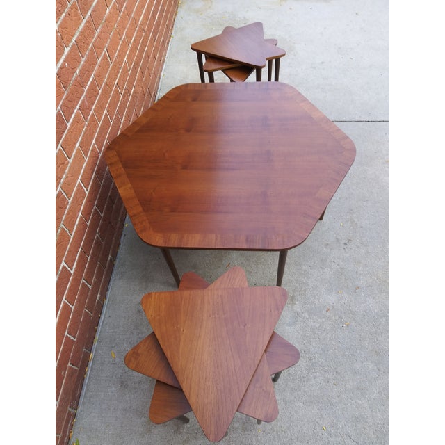 Rare Mid Century Modern Hexagon Coffee Table & Nesting ...