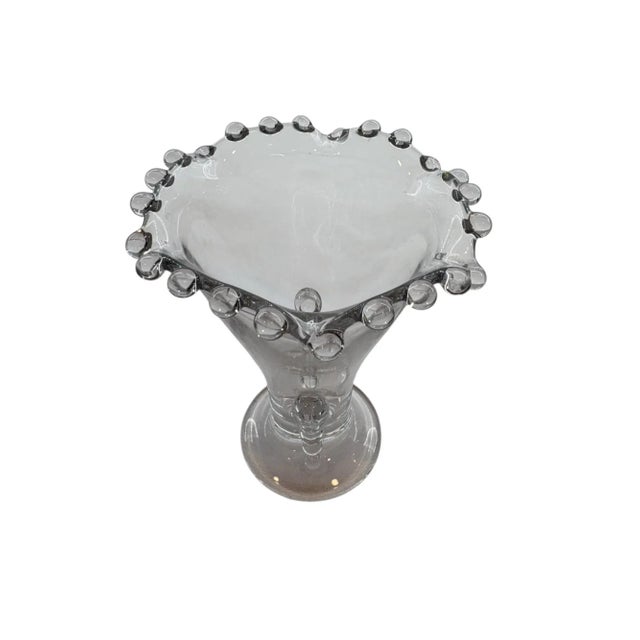 Imperial Glass Candlewick Crimped Flower Vase For Sale - Image 9 of 15