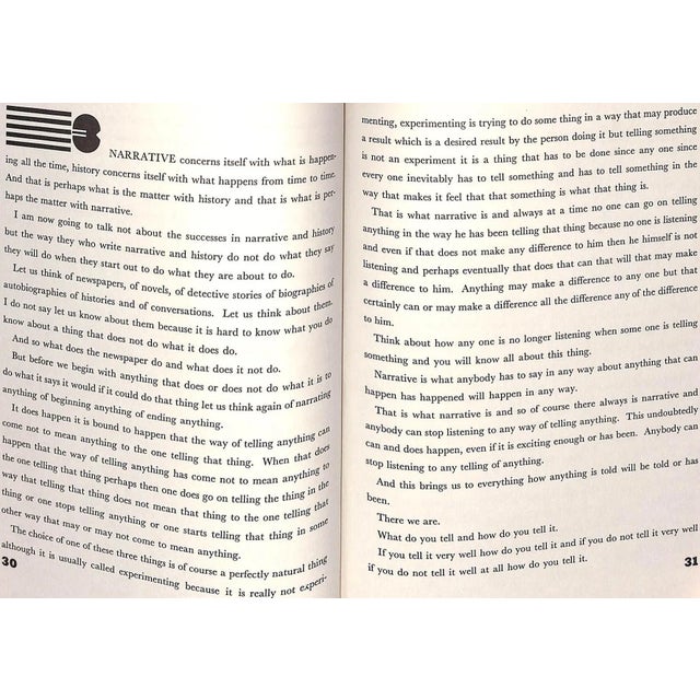 "Narration: Four Lectures by Gertrude Stein" 1969 For Sale In New York - Image 6 of 7