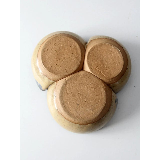 Vintage Studio Pottery Divided Bowl For Sale - Image 9 of 11