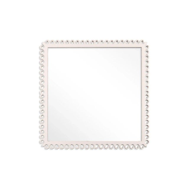 Contemporary Fleur Home Carnival Gras Square Mirror in Frosted Petal, 27x27 For Sale - Image 3 of 3