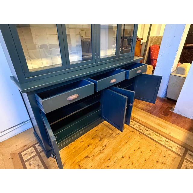 Vintage Mill Werks Napa Farmhouse Sideboard + Glass Door Hutch For Sale - Image 9 of 12