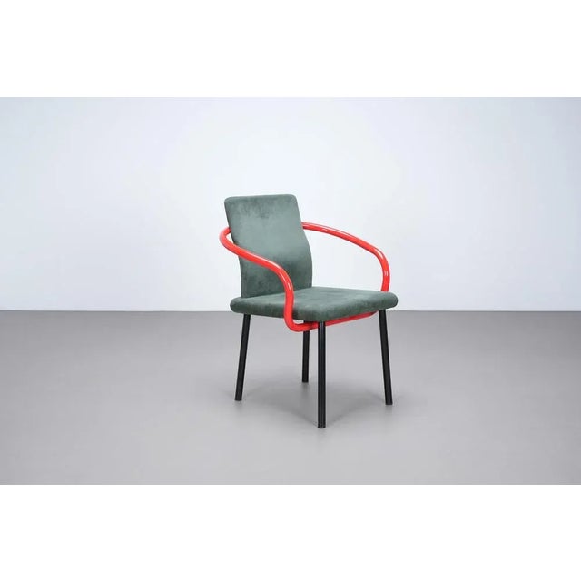 Postmodern Mandarin Armchair by Ettore Sottsass for Knoll, 1986 For Sale - Image 3 of 5