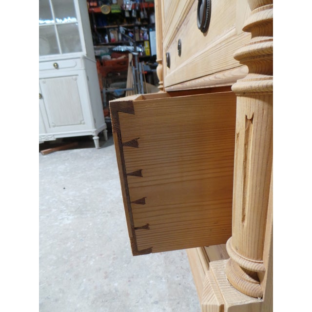 Swedish Gustavian Style Natural Finish Drop Front Desk For Sale - Image 13 of 14