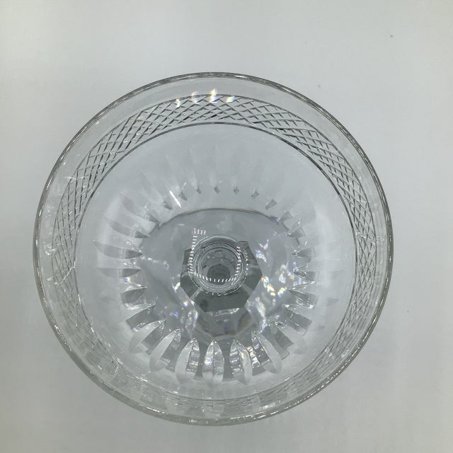 Glass Rock Sharpe Champagne Coupes 1950s Cut Crystal - A Pair For Sale - Image 7 of 12