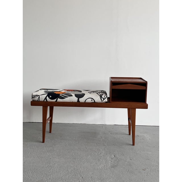 Mid-Century Modern Mid-Century Modern Scandinavian Gossip Bench, 1970s For Sale - Image 3 of 11