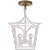 Kate Spade New York for Visual Comfort Signature Cavanagh Mini Lantern in Light Cream & Gild For Sale