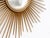 Vintage Sunburst Mirror in Gilded Metal and Curved Glass from Chaty Vallauris, 1950s For Sale - Image 4 of 6