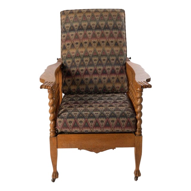 Late 19th Century Antique Oak Morris Chair For Sale