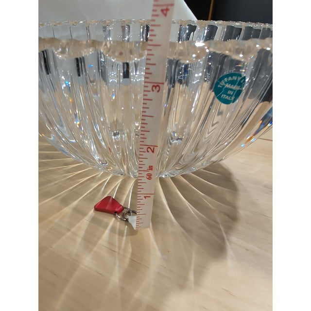 Tiffany & Co. Crystal Glass Bowl Heart Edge Rimmed Signed 8.25"d X 3.75"h For Sale In Boston - Image 6 of 8