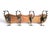 A charming and highly decorative Spanish hunting-themed wall-mounted coat rack dating from the 1950s, featuring four...