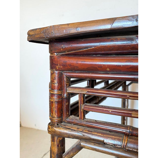 Antique Chinese Bamboo Console Table, 1800s For Sale - Image 11 of 18
