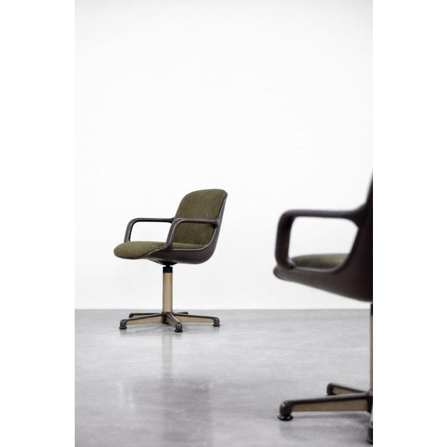 Brown Mid-Century Modern German Office Chairs by Pollock for Comforto, 1970s, Set of 2 For Sale - Image 8 of 18