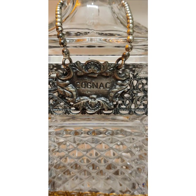 Bronze Vintage Ornate 2 Decanter Tantalus - Mid-20th Century For Sale - Image 8 of 18