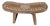 Hand-Painted Indian Curved Wood Stool With Floral Motifs For Sale